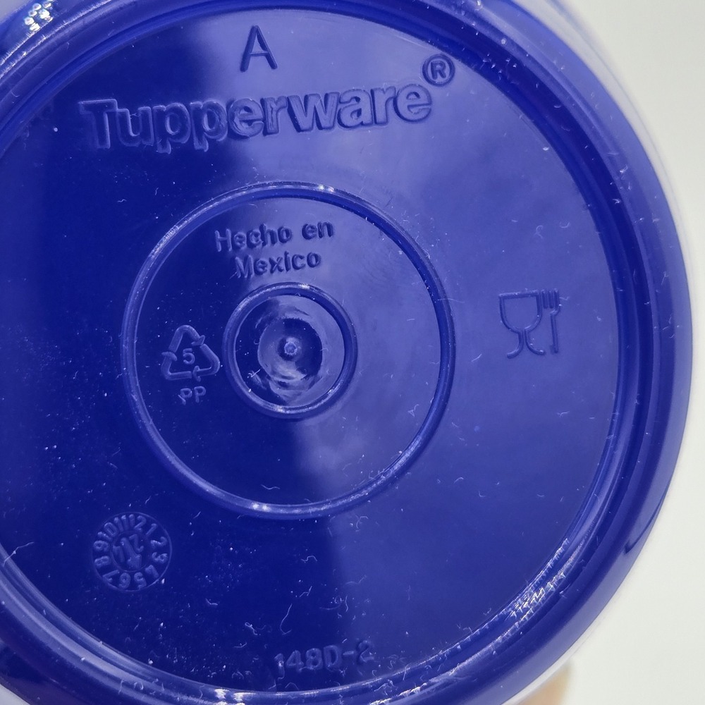 Tupperware Small‎ Blue Royal Blue 3 Inch Made In Mexico - Picture 3 of 6